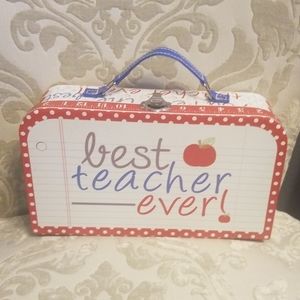 Cute best teacher ever pencil box. Brand New.